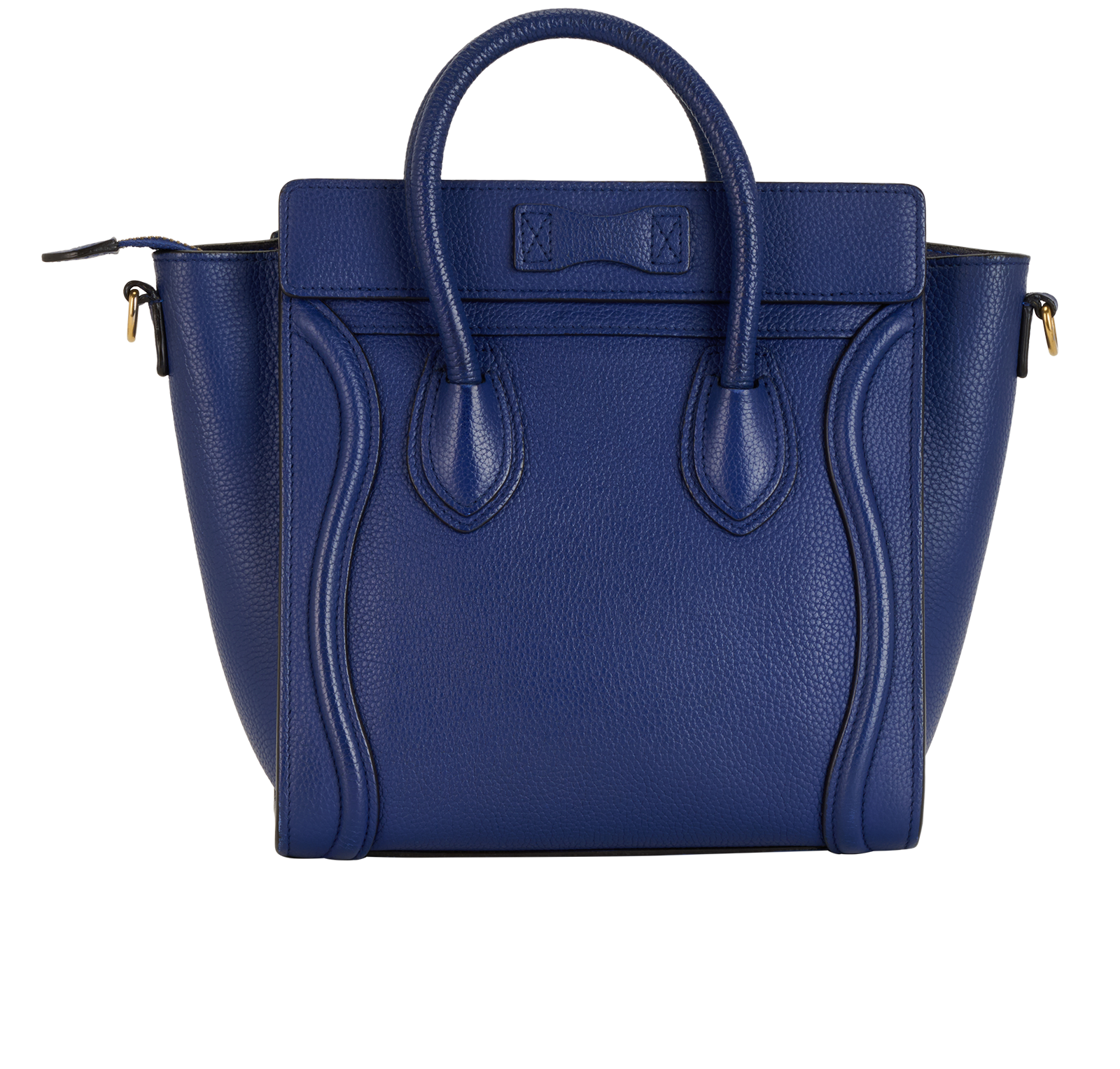 Nano Luggage Tote, &pound;650, Handbags, Blue, Leather, Back view